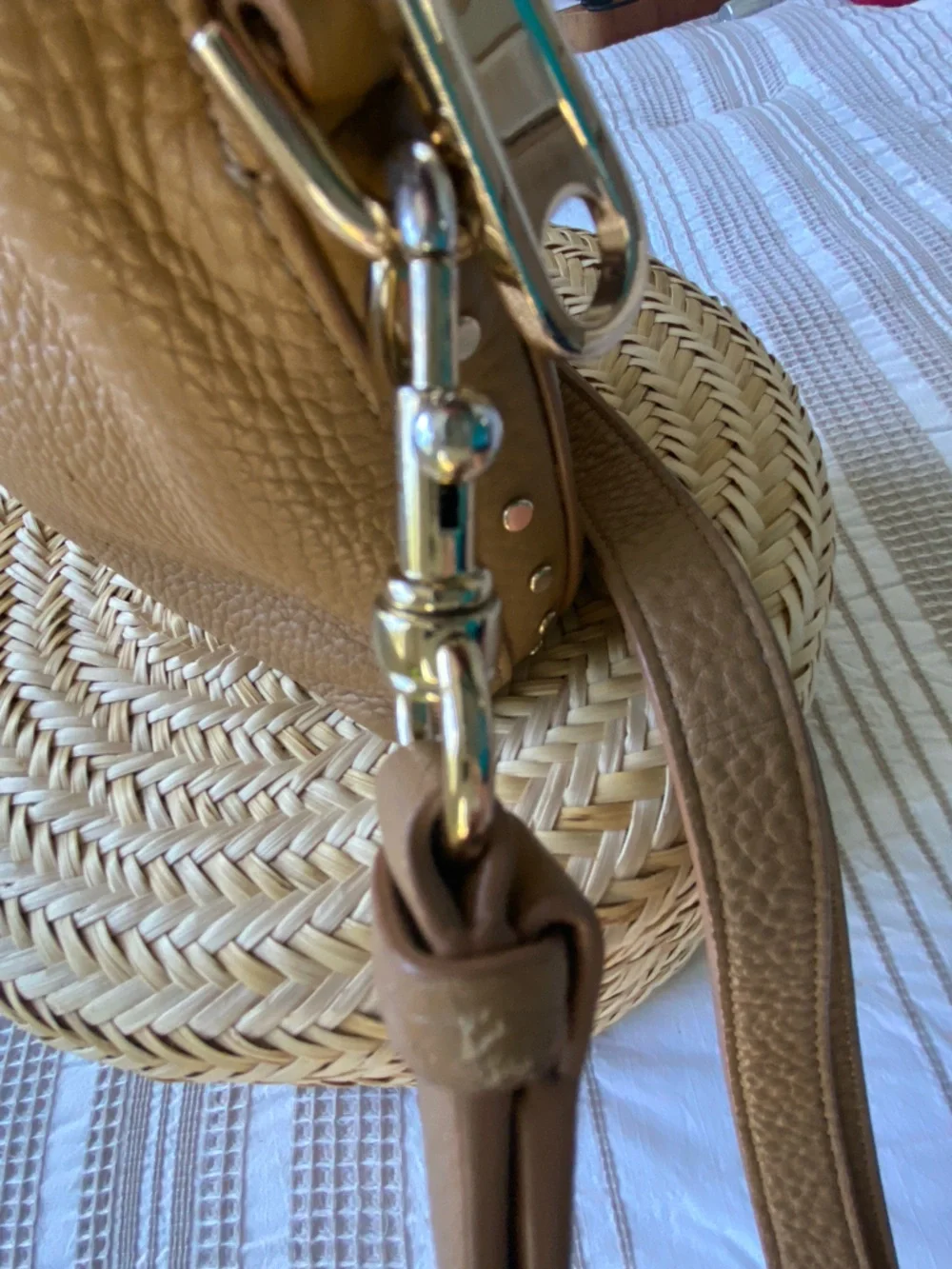 Rebecca Minkoff Darren Zip Top Two Way Women's Tan Pebble Leather Bag